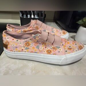 Floral Pink Slip-On Sneakers